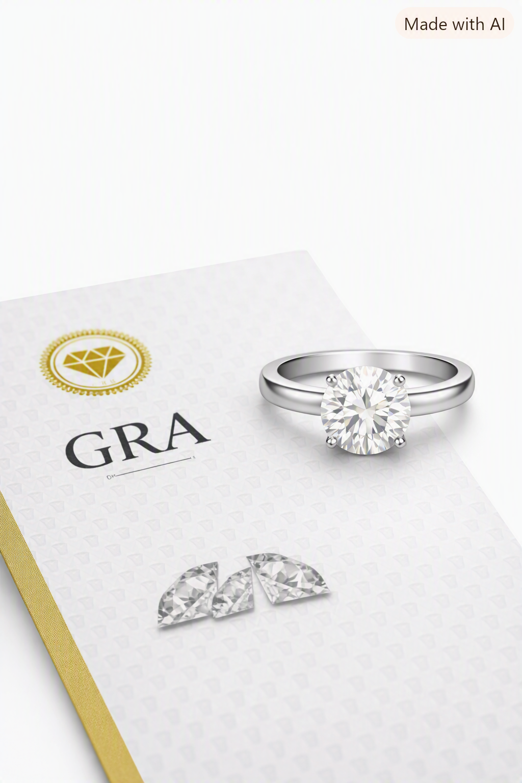 Silver Statement Cocktail Moissanite Ring