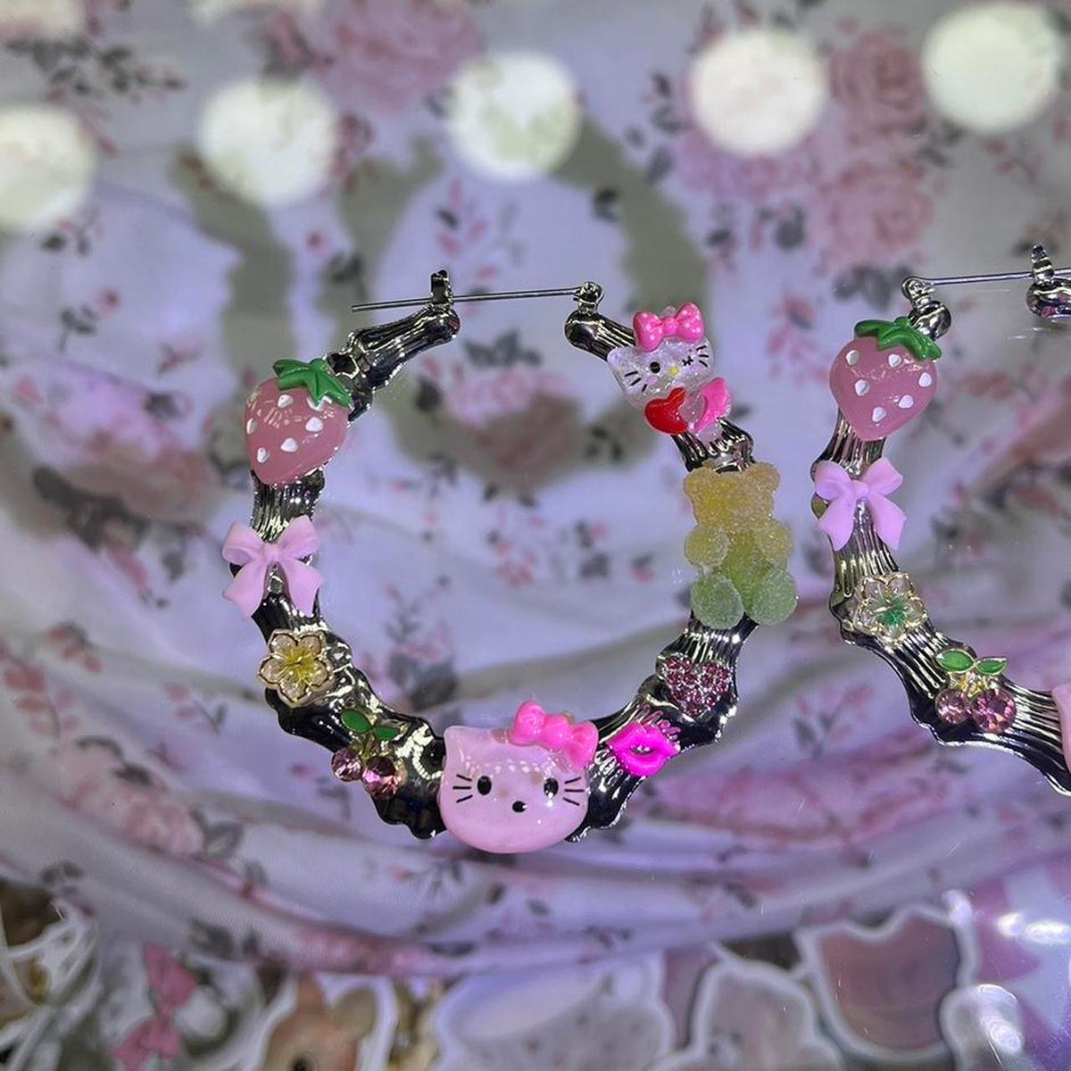 Custom Hello Kitty Junk Earrings