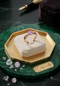 Gold Ring With Pink Diamond 14kt gold