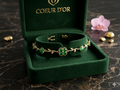 Green Clover - gold Bracelet