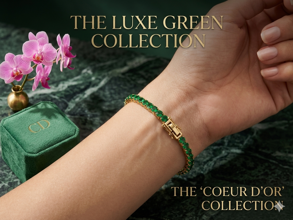 Green Diamond Tennis Bracelet